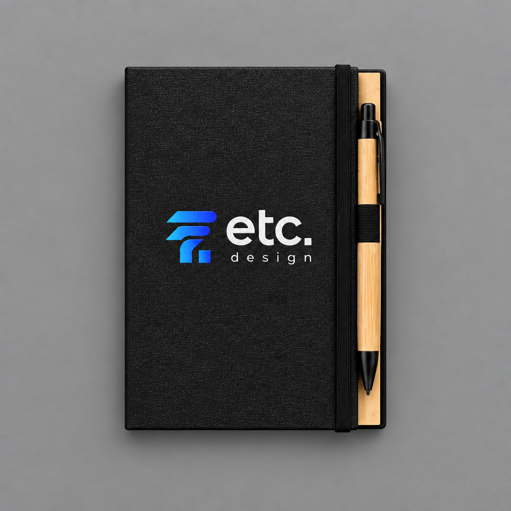 Agenda Personalizada 13x18 cm com Caneta e Bloco de Anotações