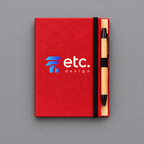 Agenda Personalizada 13x18 cm com Caneta e Bloco de Anotações