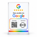 Placa NFC + QR Code Modelo Pronto