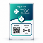 Placa NFC + QR Code Modelo Pronto
