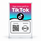 Placa NFC + QR Code Modelo Pronto