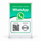 Placa NFC + QR Code Modelo Pronto